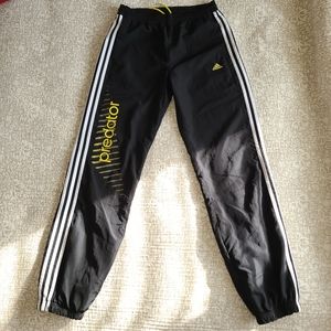 Adidas Predator Pants - Boys XL | 15-16Y/A - Youth Track Pants - Black & Yellow
